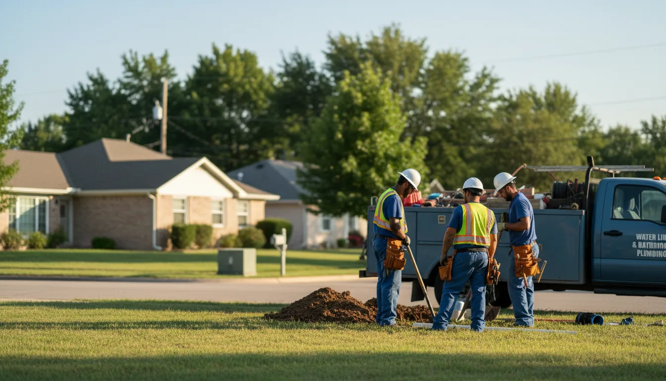 Residential water line and bathroom plumbing service in Lowell, MA